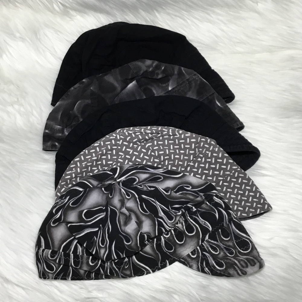 BadAssCaps 100% Cotton Reversible Welding Hats Bundle, 5 pack - Size 7-3/8